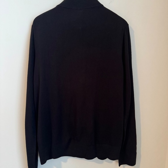 NWT J.Crew Factory Men’s Black Merino wool-blend half-zip SZ XL - Picture 4 of 8